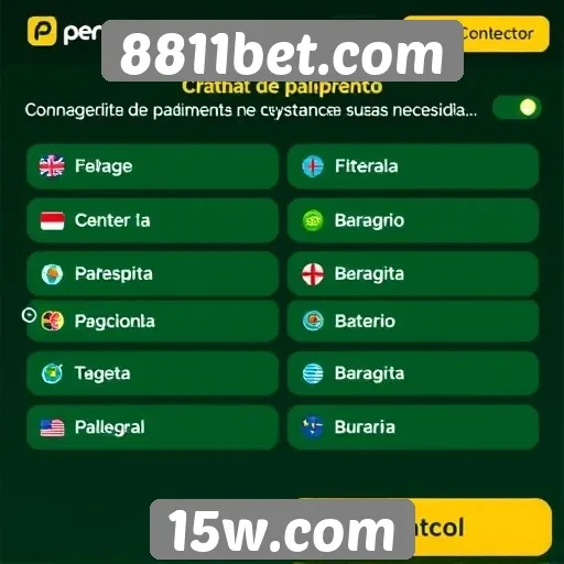 Métodos de pagamento aceitos no 8811bet.com