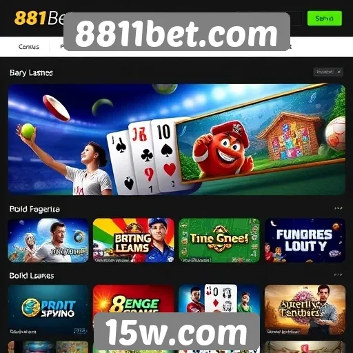 Variedade de jogos oferecidos no 8811bet.com